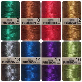 sợi ribbon móc túi xách