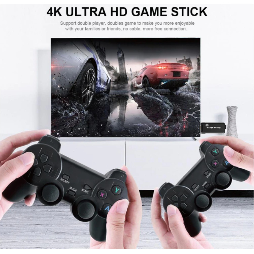 [Game STICK ] Máy chơi game 4 nút không dây PS3000 - Chế độ 4k HD - Kết nối HDMI - Phiên Bản 64Gb - 10.000 Game