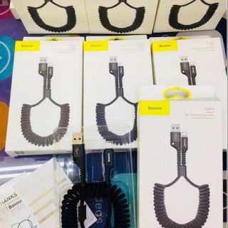 Dây cáp sạc lò xo Lightning dành cho iPhone iPad Baseus Spring 1m sạc nhanh hàng chính hãng