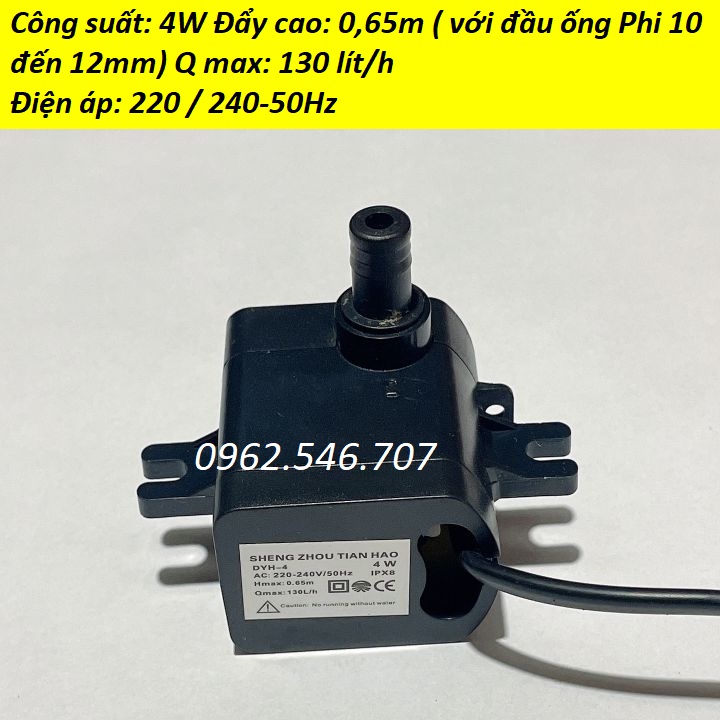 Máy Bơm Nước Chìm,quạt điều hòa,Hồ Cá Hòn Non Bộ,Thác Nước 4w đến 25w