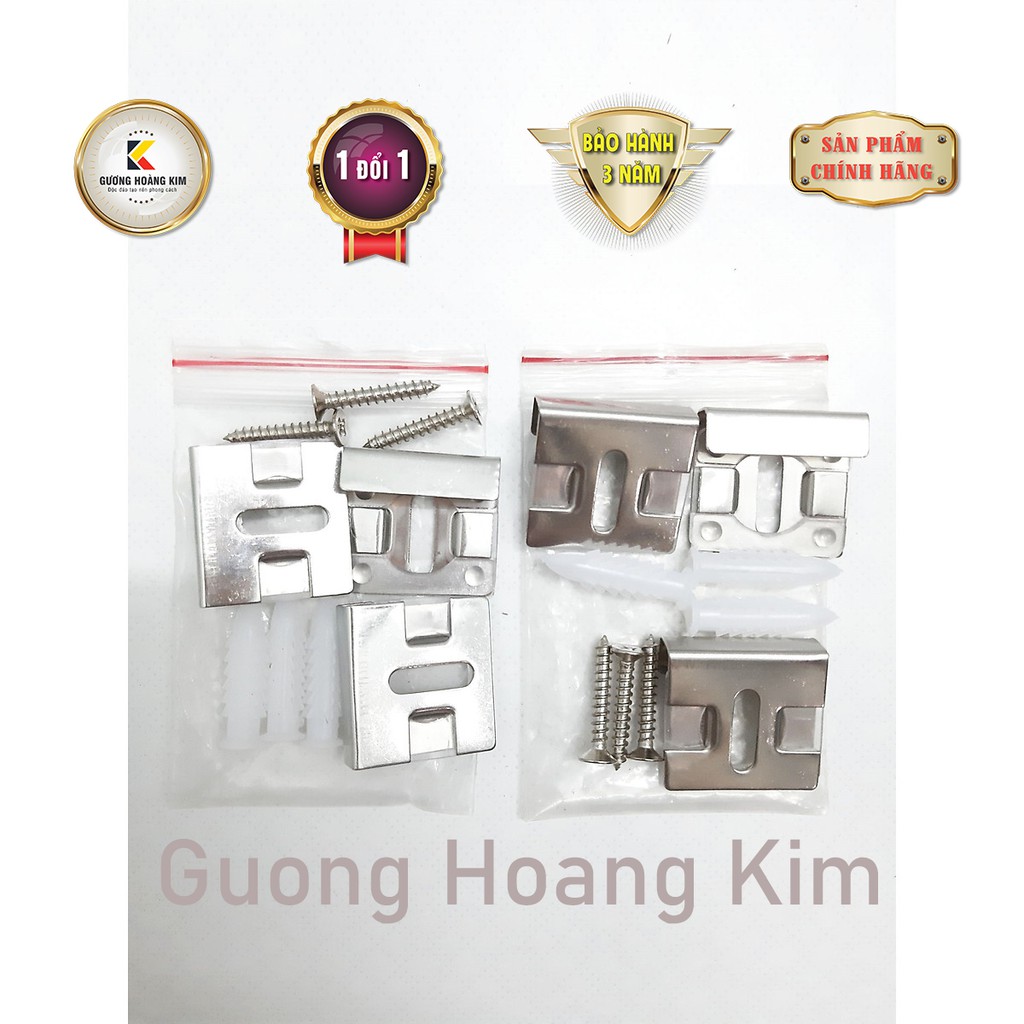 kẹp gương treo nhà tắm phòng tắm treo tường - inox cao cấp - guonghoangkim