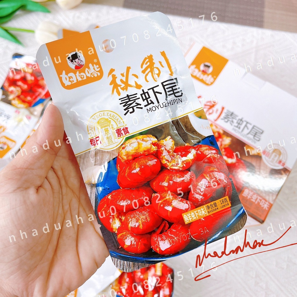 Combo 3 gói ăn vặt tôm hùm đất tẩm cay Tứ Xuyên gói 18gam
