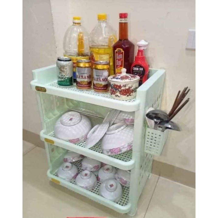 Kệ Úp Chén, Trạn Úp Bát, Kệ Để Đồ Nhà Bếp 3 Tầng nhựa Việt Nhật cao cấp