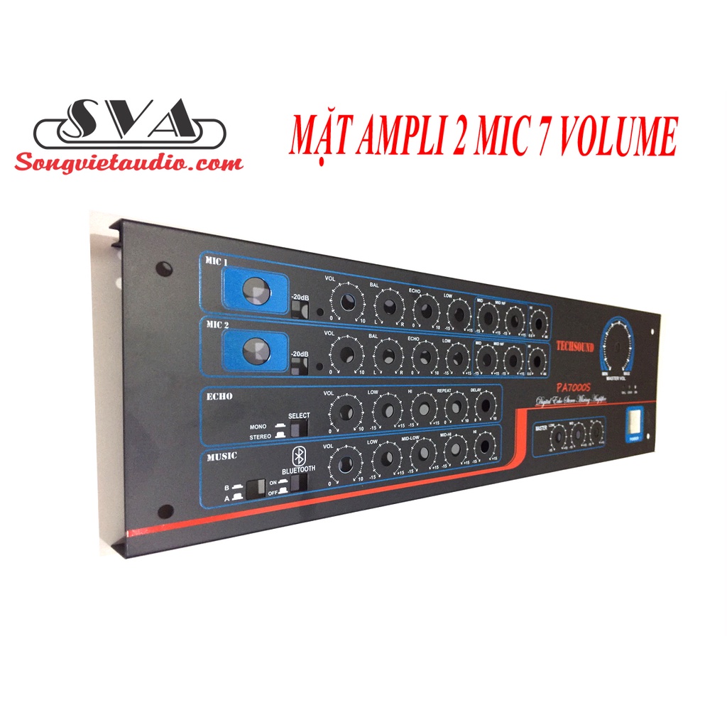 MẶT AMPLI MIC 7 VOLUME PA7000S