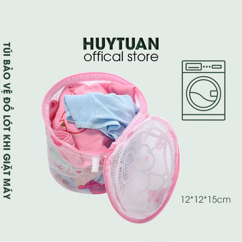 Túi giặt đồ lót, áo ngực - Túi lưới đựng đồ giặt có dây khóa kéo