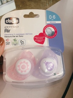 Bộ 2 ti ngậm silicone Physio Chicco (sơ sinh trở lên)