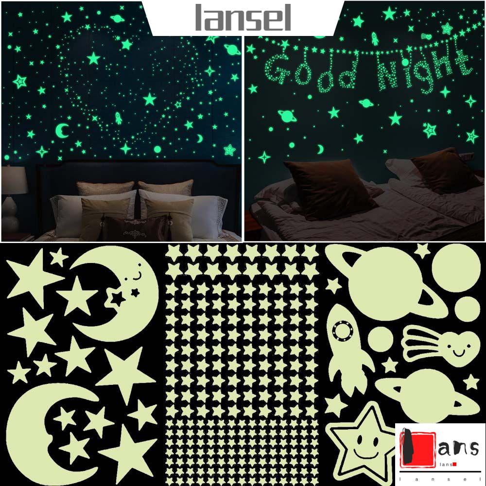 Miếng dán tường hình 3d dạ quang nhiều kiểu dáng tùy chọn độc đáo trang trí nhà cửa DIY