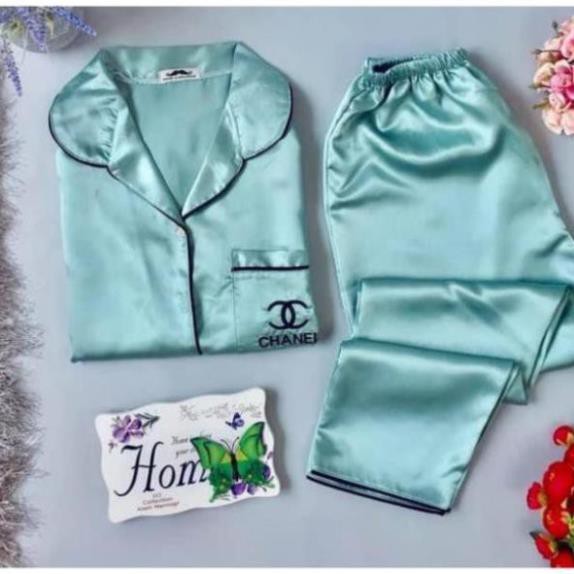 Đồ bộ pijama phi lụa loại 1 - tay ngắn quần dài  ཾ ྇ ྇  ྇ ༴  ྇