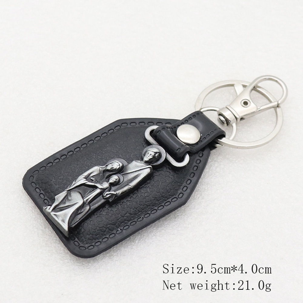 Móc Khóa Da 22 Kiểu Họa Tiết Tôn Giáo Mary Our Lady Miraculous Medal St.Christopher Jesus Apostle Saint Benedict