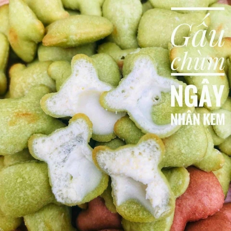 HỦ 400G Bánh Gấu Nhân Kem Sữa và Mix 3 Vị : Kem Truyền Thống | BigBuy360 - bigbuy360.vn