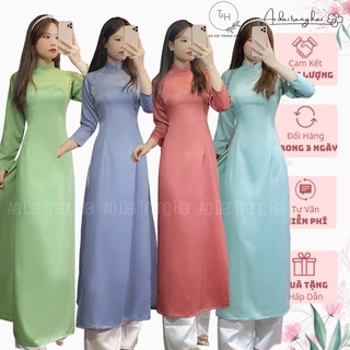 Áo dài cách tân, áo dài tết chất liệu lụa tây thi mềm đẹp bay tà-Áo Dài Tây Thi