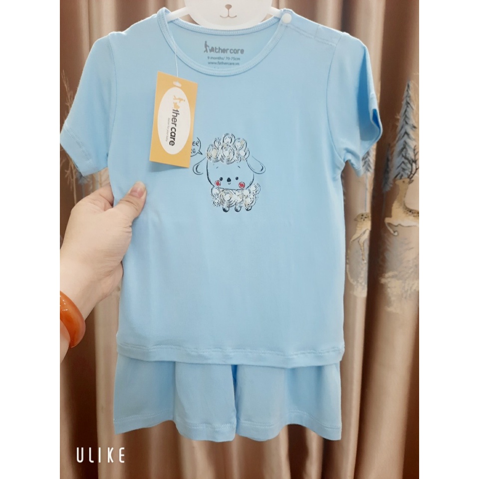 Bộ cài vai sợi tre Father Care họa tiết con vật cho bé (mẫu mới)