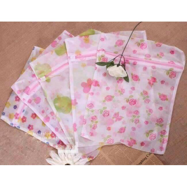 Combo 51 túi lưới giặt hoa ( giao màu ngẫu nhiên )