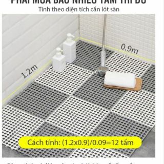 Tấm lót sàn,thảm nhựa lỗ kháng khuẩn,chống trơn,trượt kt30*30 cm sạch sẽ,thoáng mát,êm chân,an toàn cho trẻ