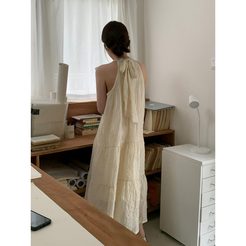 Đầm Hai Dây Thêu Hoa Phong Cách Retro 62352