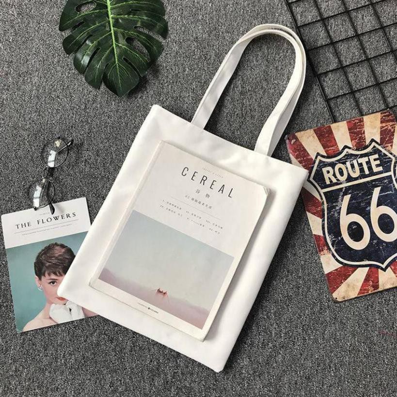 [VẢI LOẠI 1] Túi tote Vải canvas nữ unisex mềm Đẹp Hàn Quốc xách tay đeo chéo có khóa miệng đựng vừa A4 tặng quà xinh