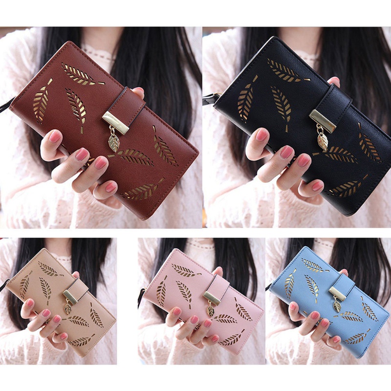 Ví Da Nữ Dáng Dài Dạng Gập Thời Trang