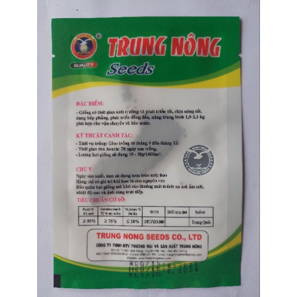 HẠT GIỐNG BẮP CẢI F1 TN81