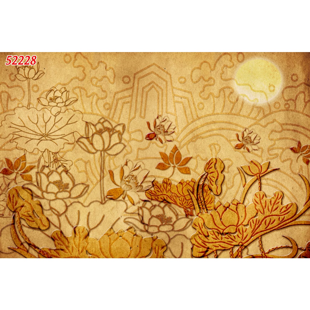 Tranh Trúc Chỉ Dán Phòng Thờ, Bàn Thờ 3D tặng kèm phụ kiện