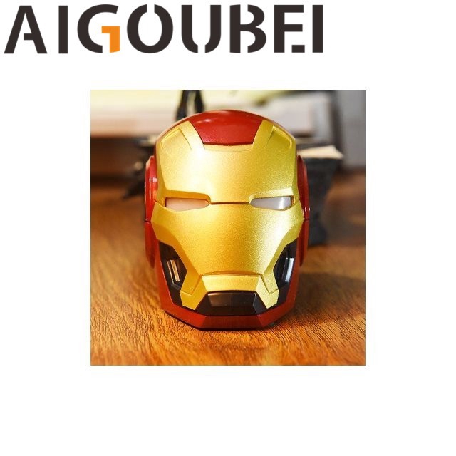 Loa Bluetooth không dây Iron Man hai màu hỗ trợ thẻ SD Ổ đĩa flash USB tại chỗ