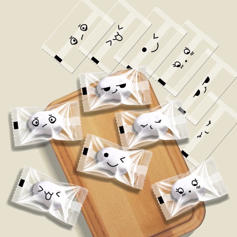 set 50 túi hàn miệng trong suốt chủ đề động vật size 4.5 x 7.5 cm