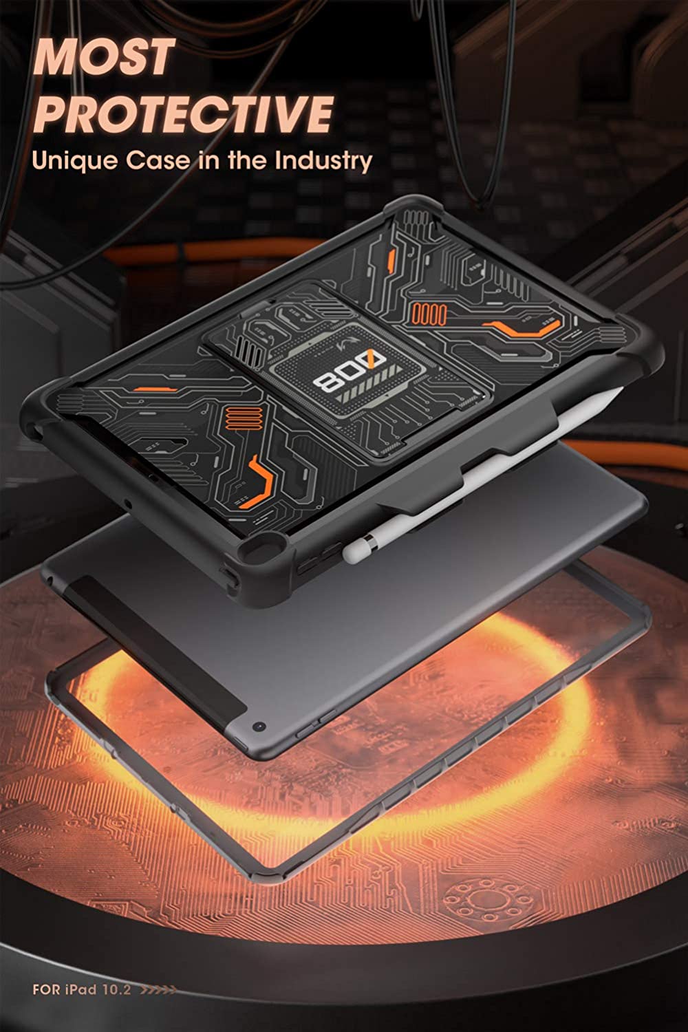 Ốp Máy Tính Bảng SUPCASE Mumba Tích Hợp Bảo Vệ Màn Hình Và Giá Đỡ Bút Cảm Ứng Cho iPad 10.2 Thế Hệ Thứ 7/8 | BigBuy360 - bigbuy360.vn