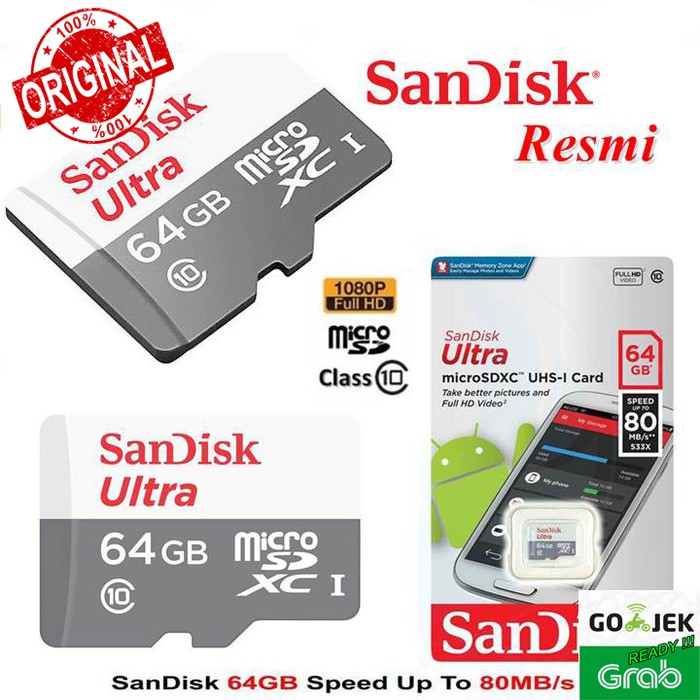 Thẻ Nhớ Microsd Hiệu Sandisk Ultra Sdxc 64gb