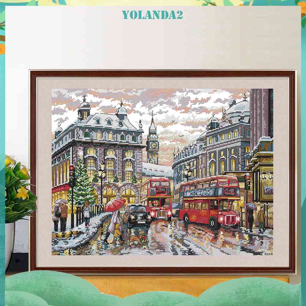 Bộ Tranh Thêu Chữ Thập 14CT Bằng Vải Cotton