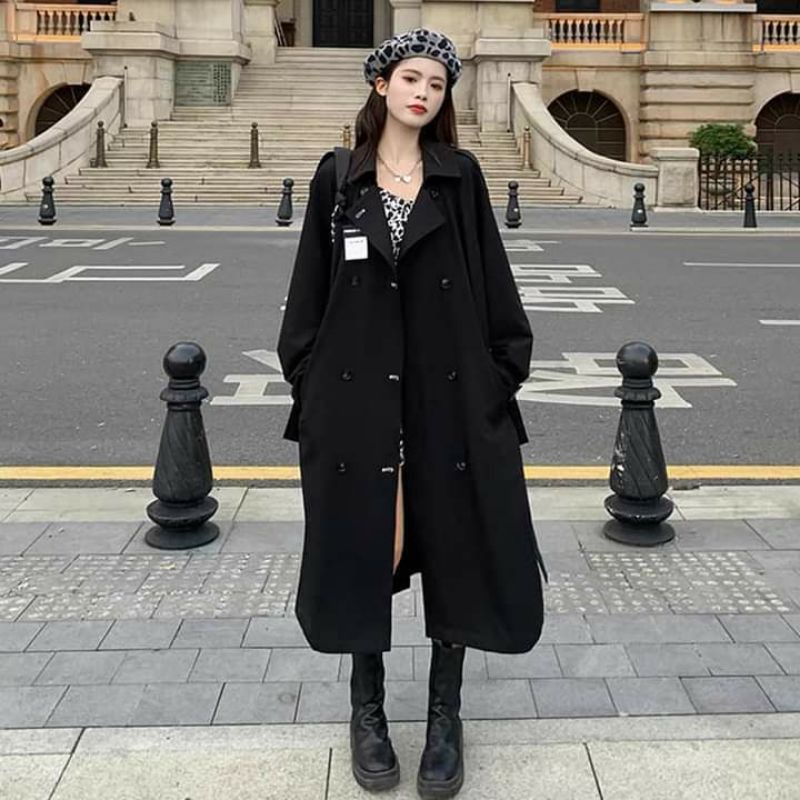 Áo khoác ullzang dáng dài cao cấp  🖤