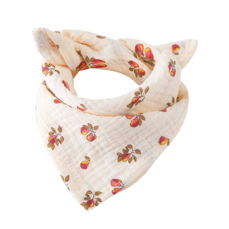 Yếm Ăn In Hoa Thoáng Khí Cho Bé Sơ Sinh