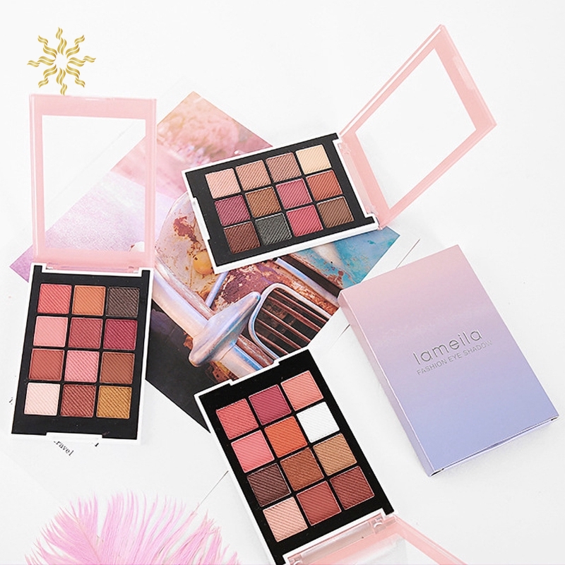 (Hàng Mới Về) Bảng Phấn Mắt 12 Màu Lì / Nhũ Kháng Nước Lâu Trôi Thương Hiệu Lameila | BigBuy360 - bigbuy360.vn