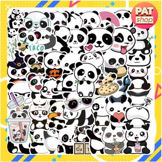 Sticker PVC Hình Dán Trang Trí Bộ Sưu Tập Gấu Trúc #238