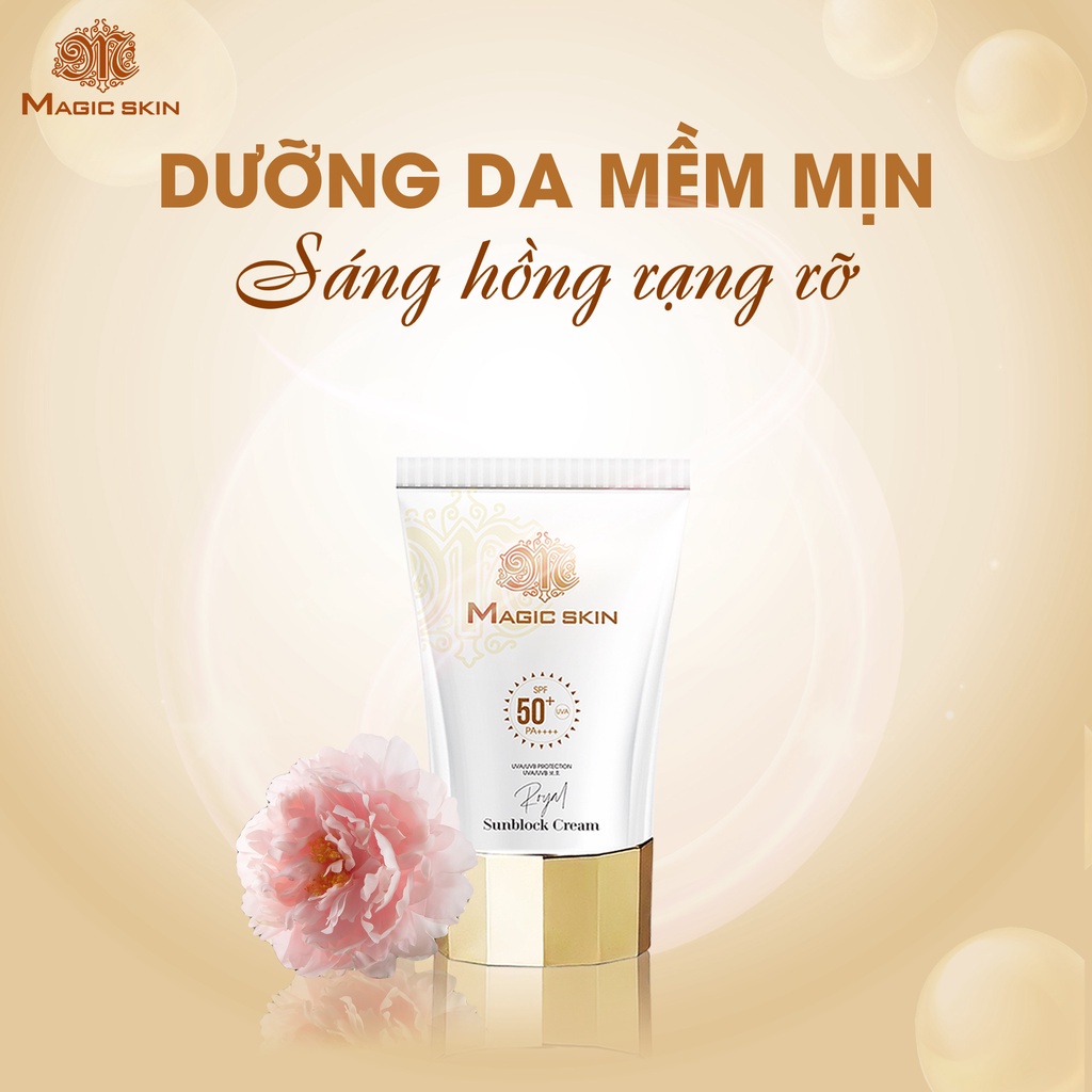 KEM CHỐNG NẮNG NÂNG TONE SPF50+ Magicskin