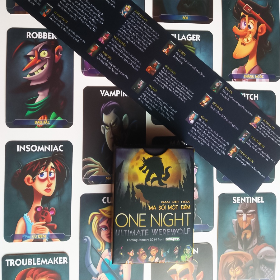 Bài Ma Sói One Night  Việt Hoá - Phiên Bản Đặc Biệt siêu hấp dẫn