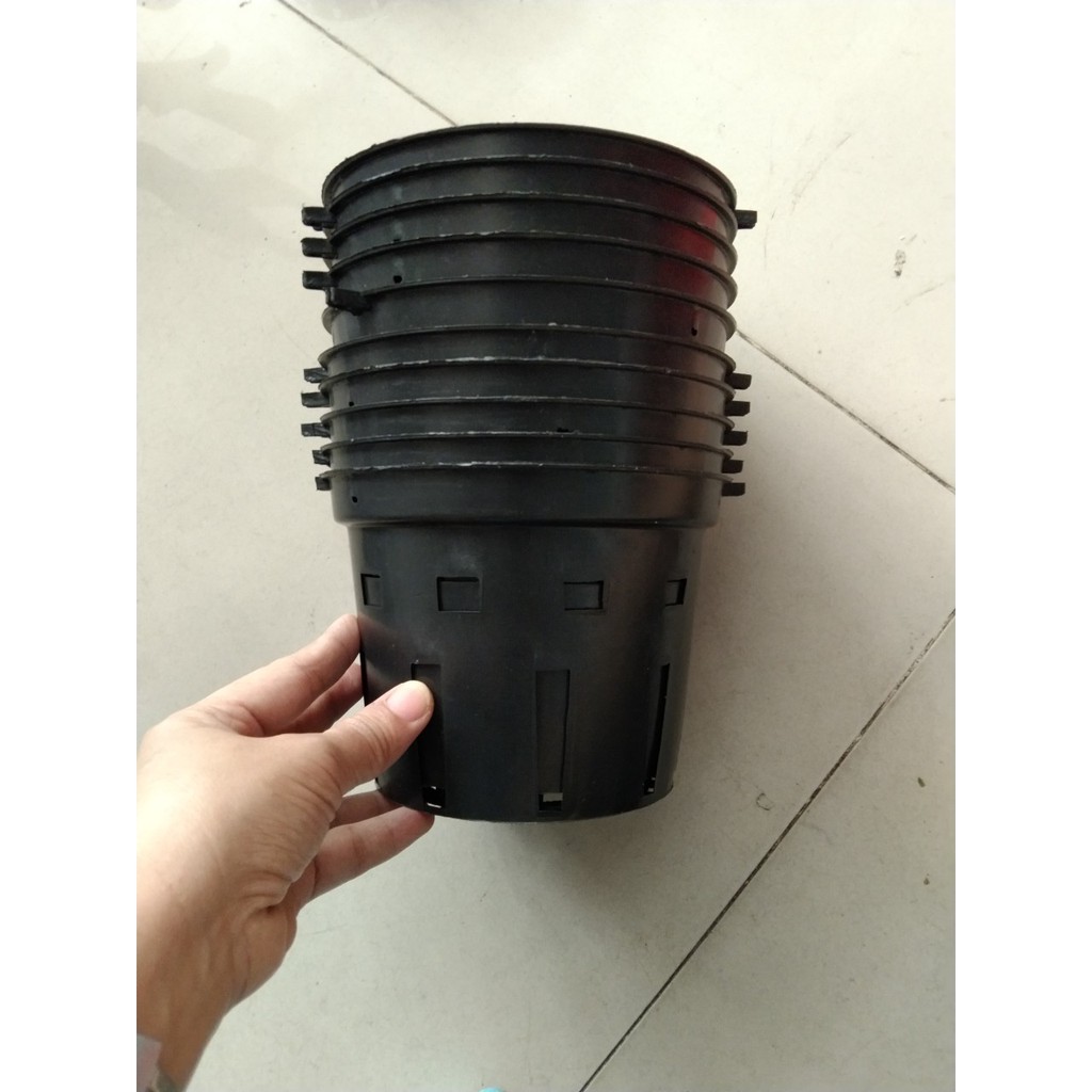Chậu nhựa trồng lan hàng mới, dày đẹp, bán compo 5 cái