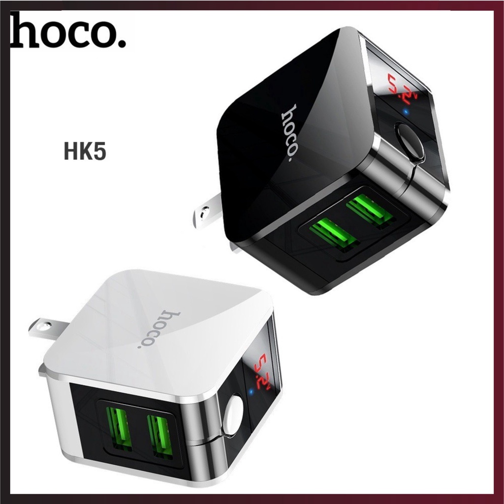 Củ sạc nhanh tự ngắt chính hãng Hoco HK5 SATOPA OFFICIAL cốc sạc nhanh cho iphone có đèn led hiển thị dòng điện