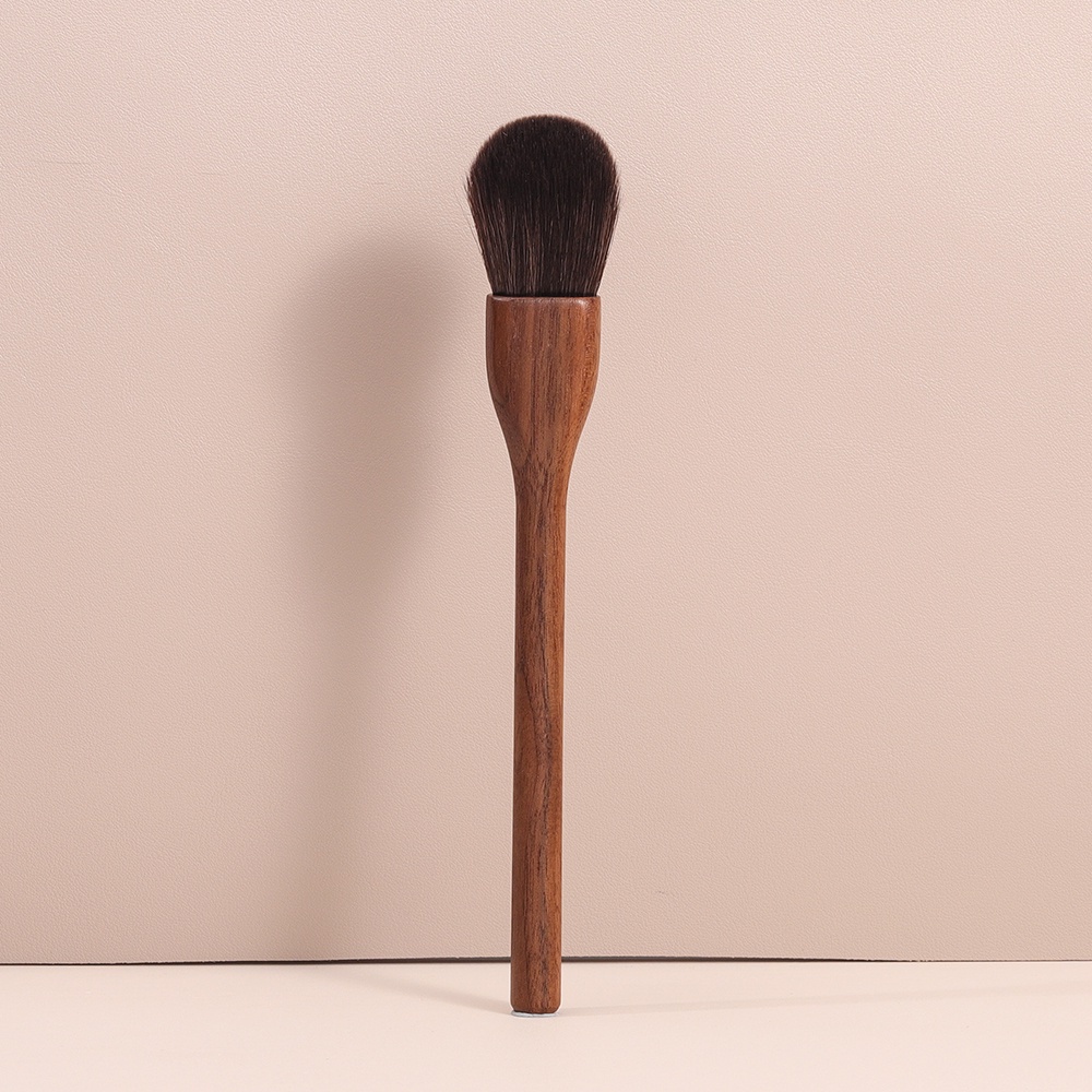 Cọ đánh má hồng OVW HHT05 tay cầm bằng gỗ óc chó độc đáo tiện lợi