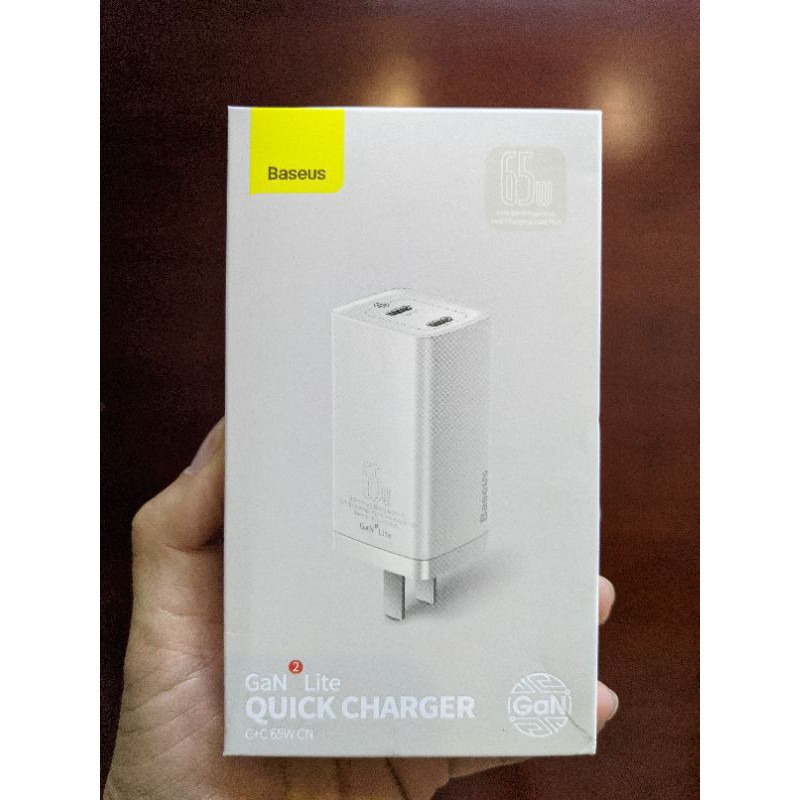 Cốc sạc nhanh siêu nhỏ Baseus 65W GaN2 Lite Quick Charge 4.0 3.0 PD Sạc Nhanh Cho IPhone12 Xiaomi Macbook Pro Loại C