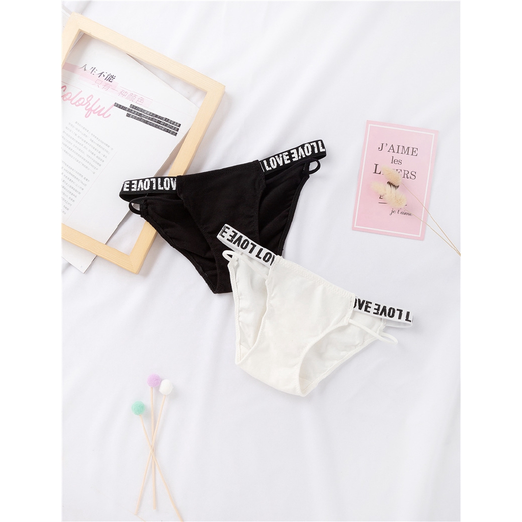Fashion Women Letter Print  Briefs Low Waist Sexy Daily Underpants