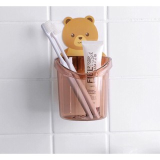 Cốc Đa Năng Dán Tường Nhà Tắm Hình Con Gấu Dễ Thương