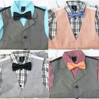 Set  bộ vest bé trai 4 món