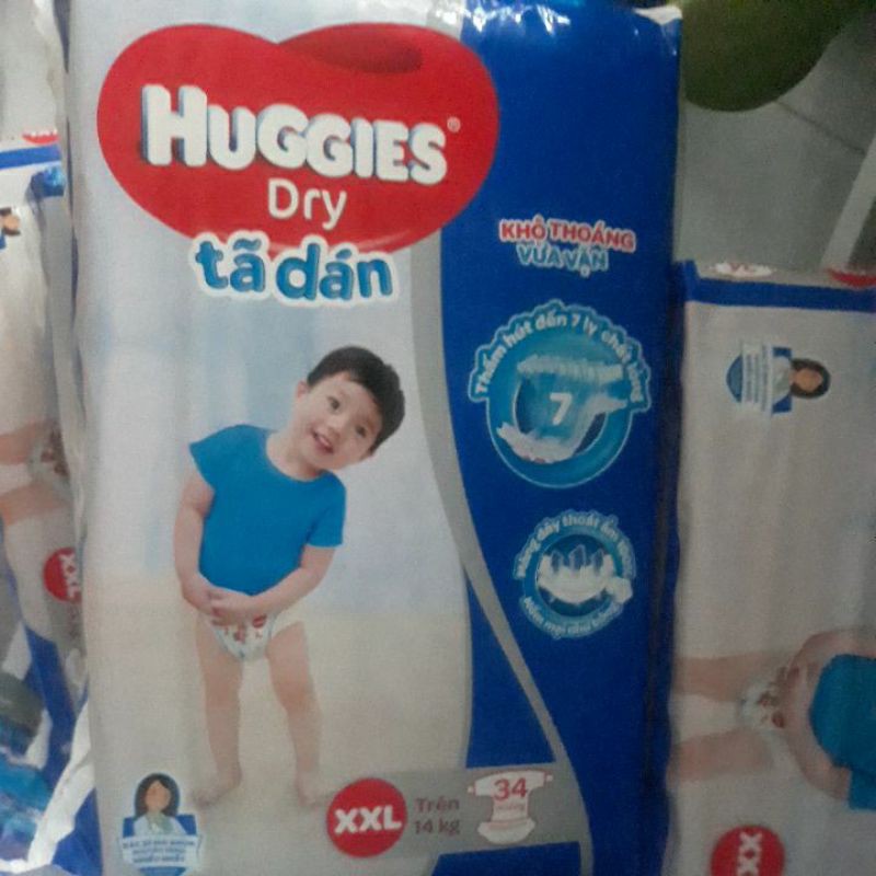 Tã dán huggies M76 L68 XL62 XXL56 mẫu mới