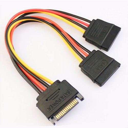 Dây Cáp Chia Chữ Y 20cm SATA 15-Pin Male Sang 2x 15Pin Female | BigBuy360 - bigbuy360.vn