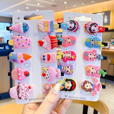 Set 10 kẹp tóc đầy màu sắc đáng yêu cho bé gái