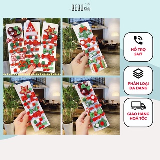 Set 5 Kẹp tóc cho bé, Kẹp tóc dễ thương phong cách Giáng Sinh, Noel PK03