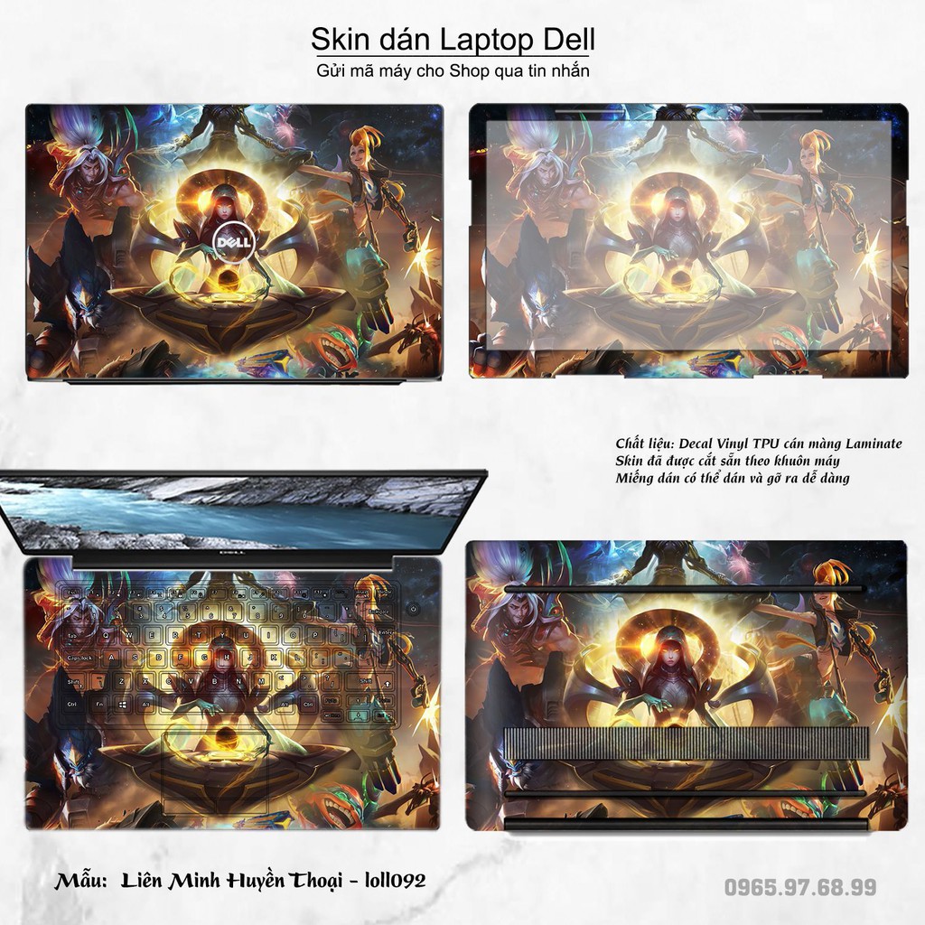Skin dán Laptop Dell in hình Liên Minh Huyền Thoại nhiều mẫu 13 (inbox mã máy cho Shop)