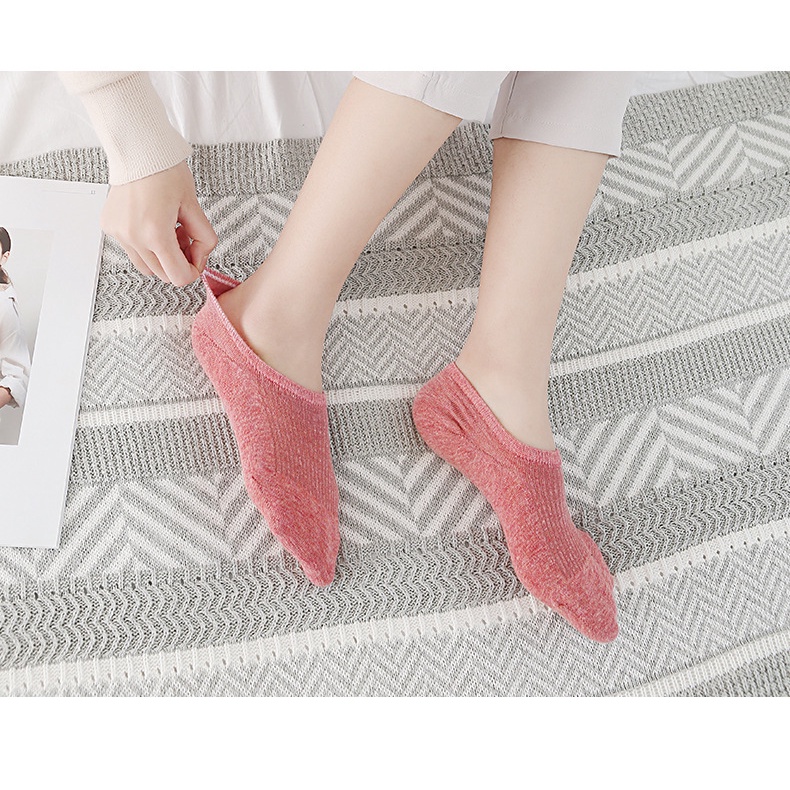 Vớ tàng hình cổ ngắn màu kẹo thời trang hè cho nữ