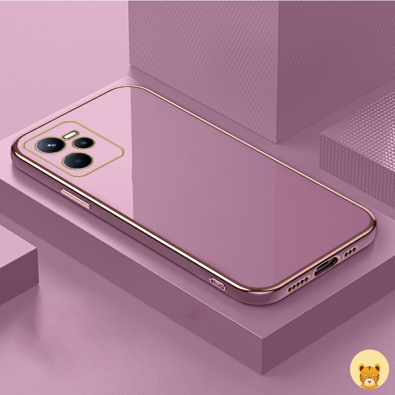 Ốp Điện Thoại Mạ Điện 7 Màu Sang Trọng Đơn Giản Dành Cho Realme C35