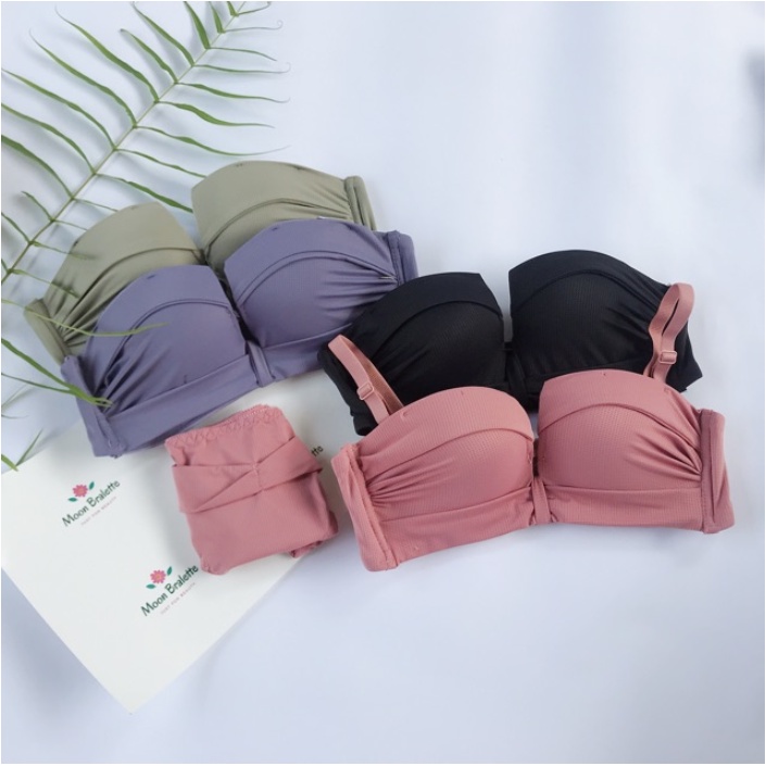 Áo Lót Nữ Không Gọng Tạo Khe Ngang Nâng Ngực - Bra Cao Cấp Có Mút Đệm Mỏng AOLOT11