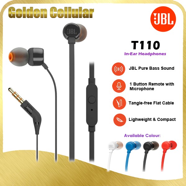 Tai Nghe Nhét Tai Chính Hãng Jbl T110